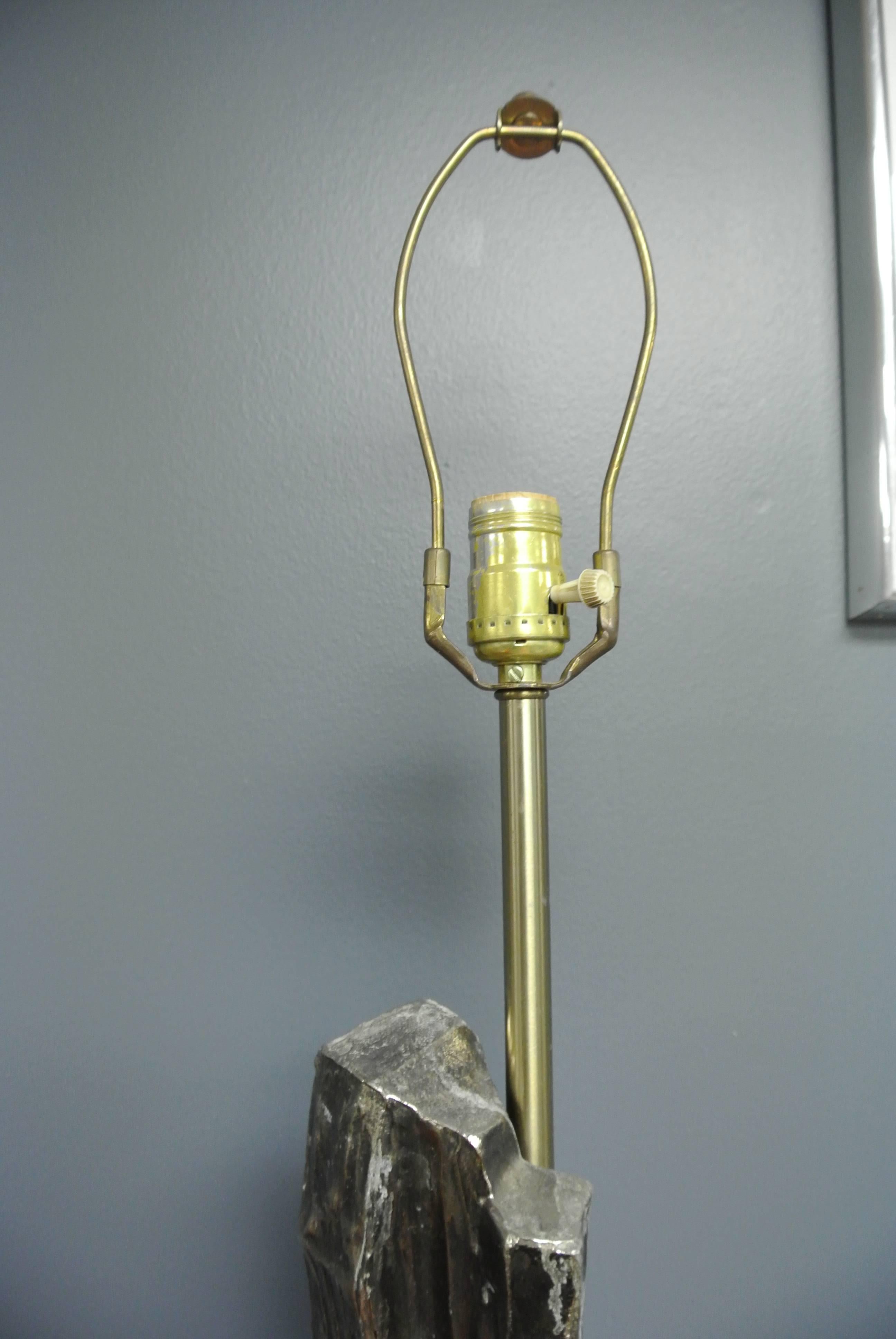 Brutalist Lamp in Bronze by Laurel 2
