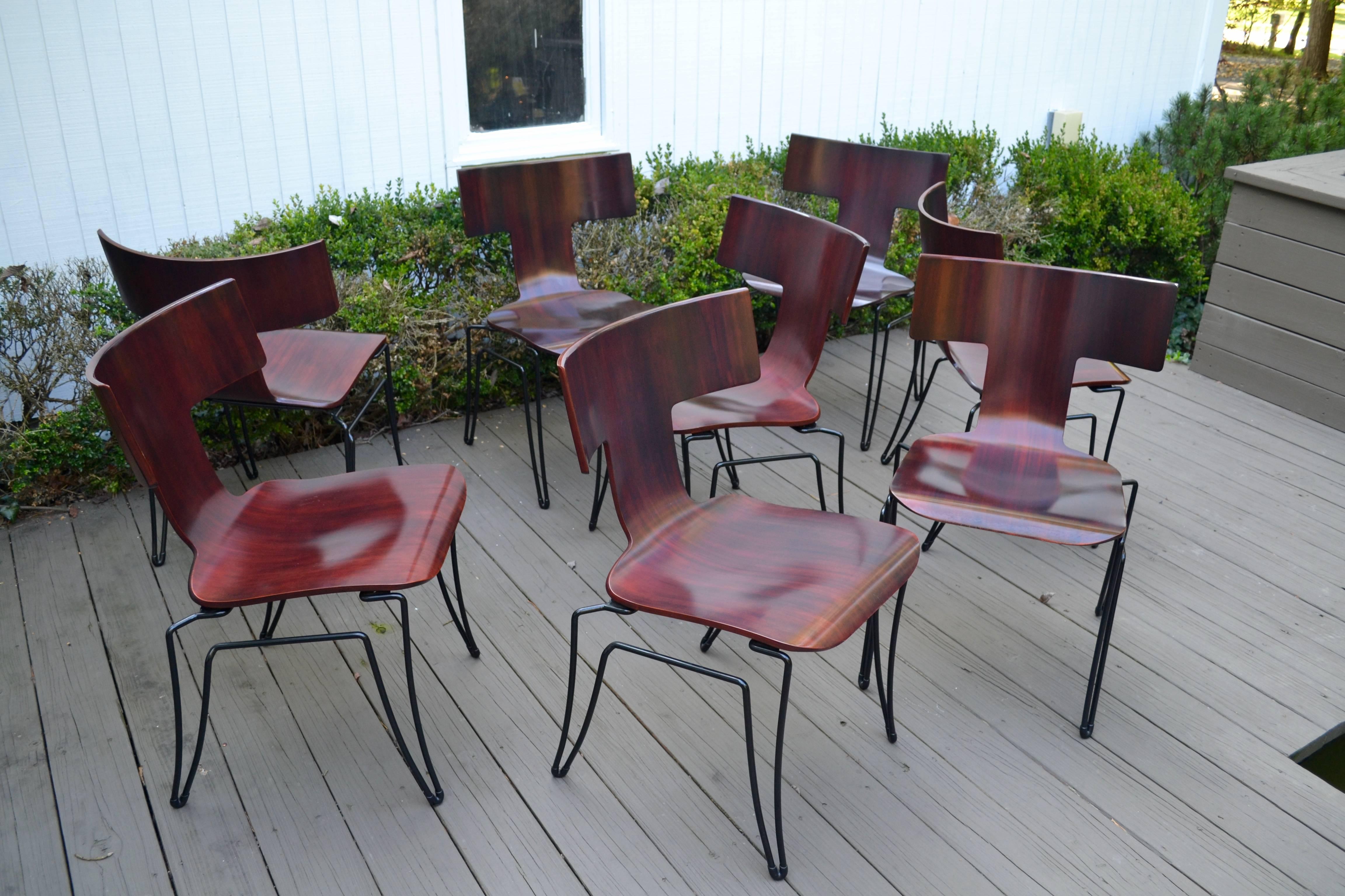 Mid-Century Modern Anziano Dining Chairs by John Hutton for Donghia For Sale