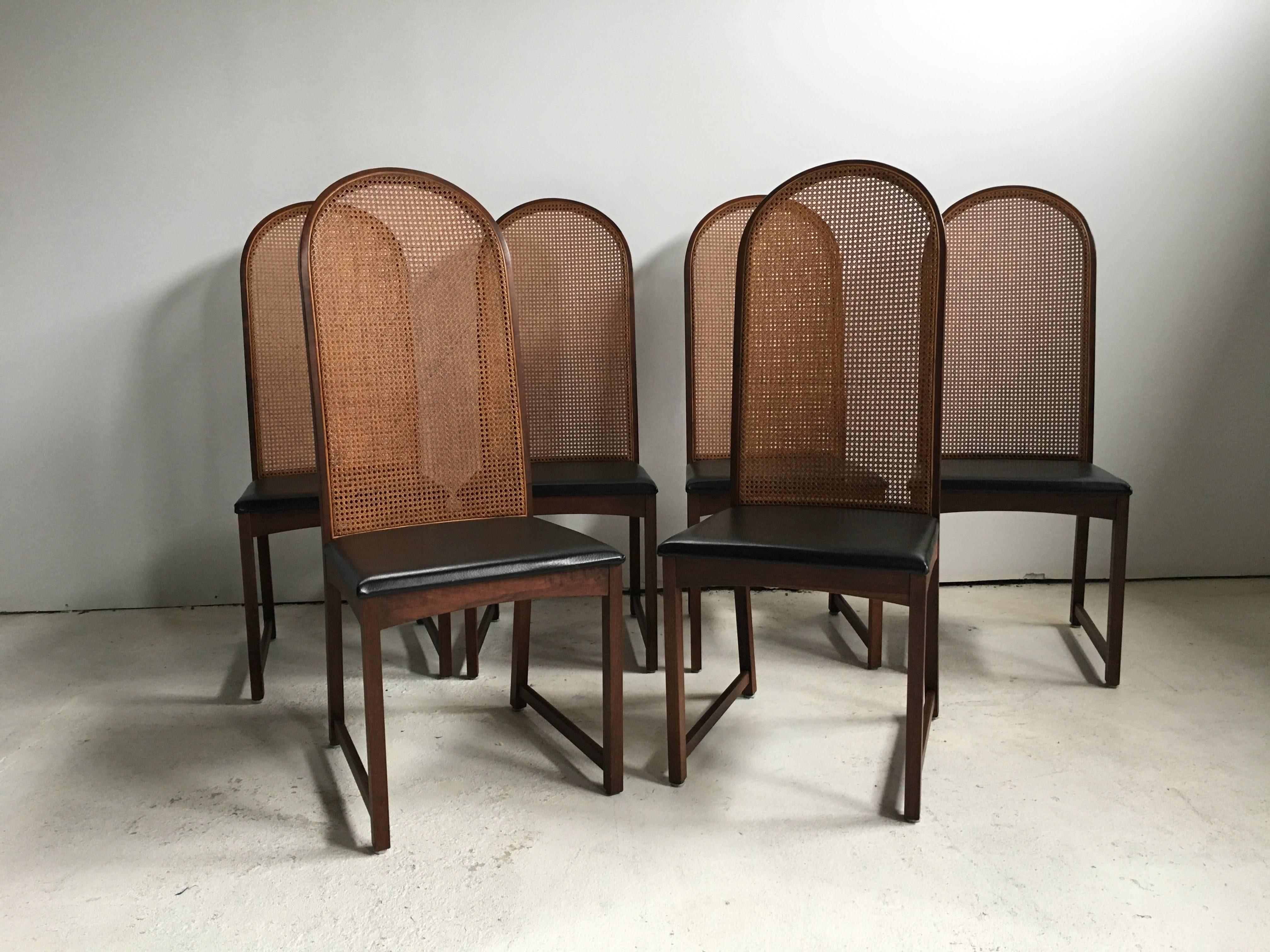Dining chairs by Milo Baughman.