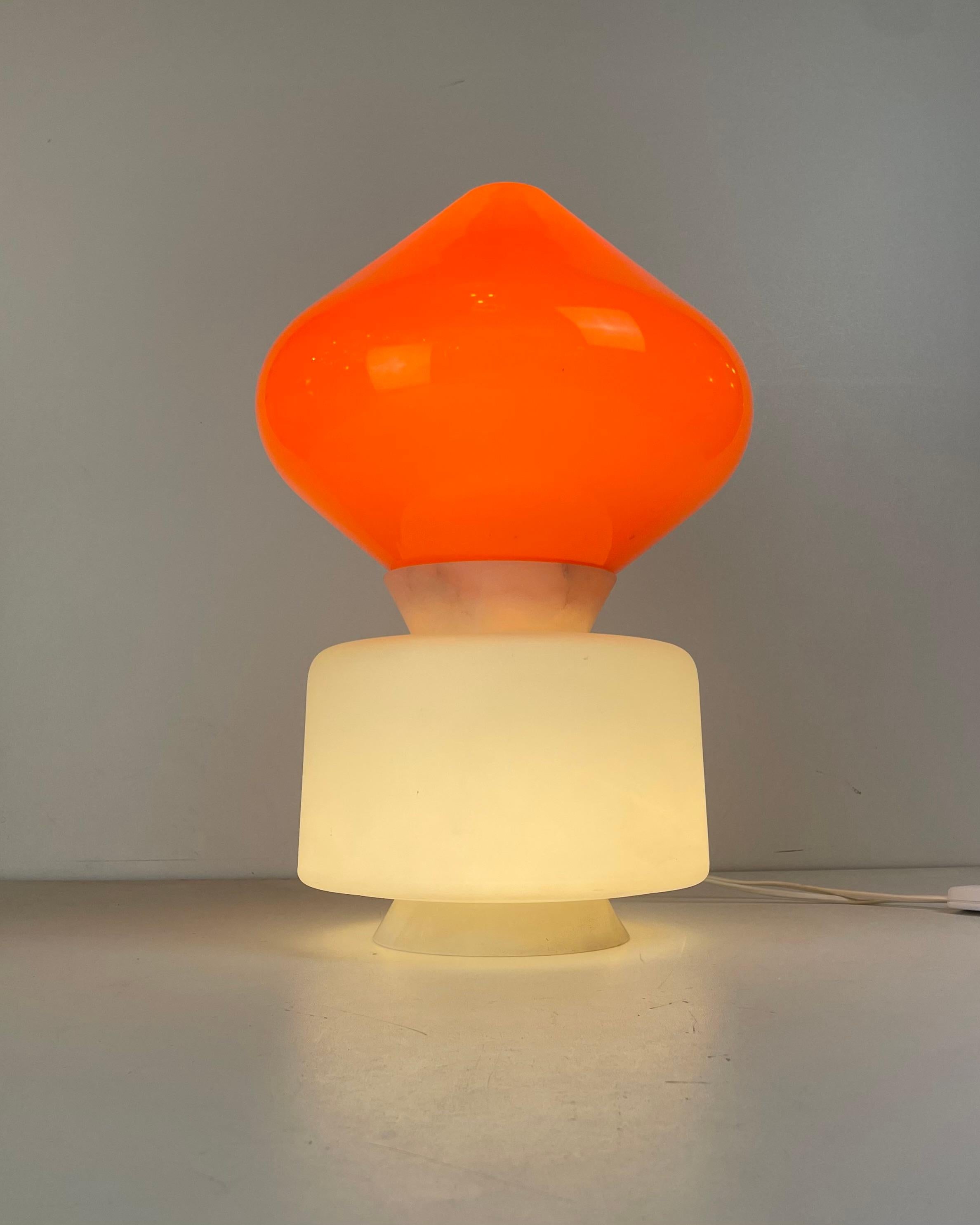 Stone Murano & Alabaster Table Lamp in the style of C. Nason, 1960s For Sale