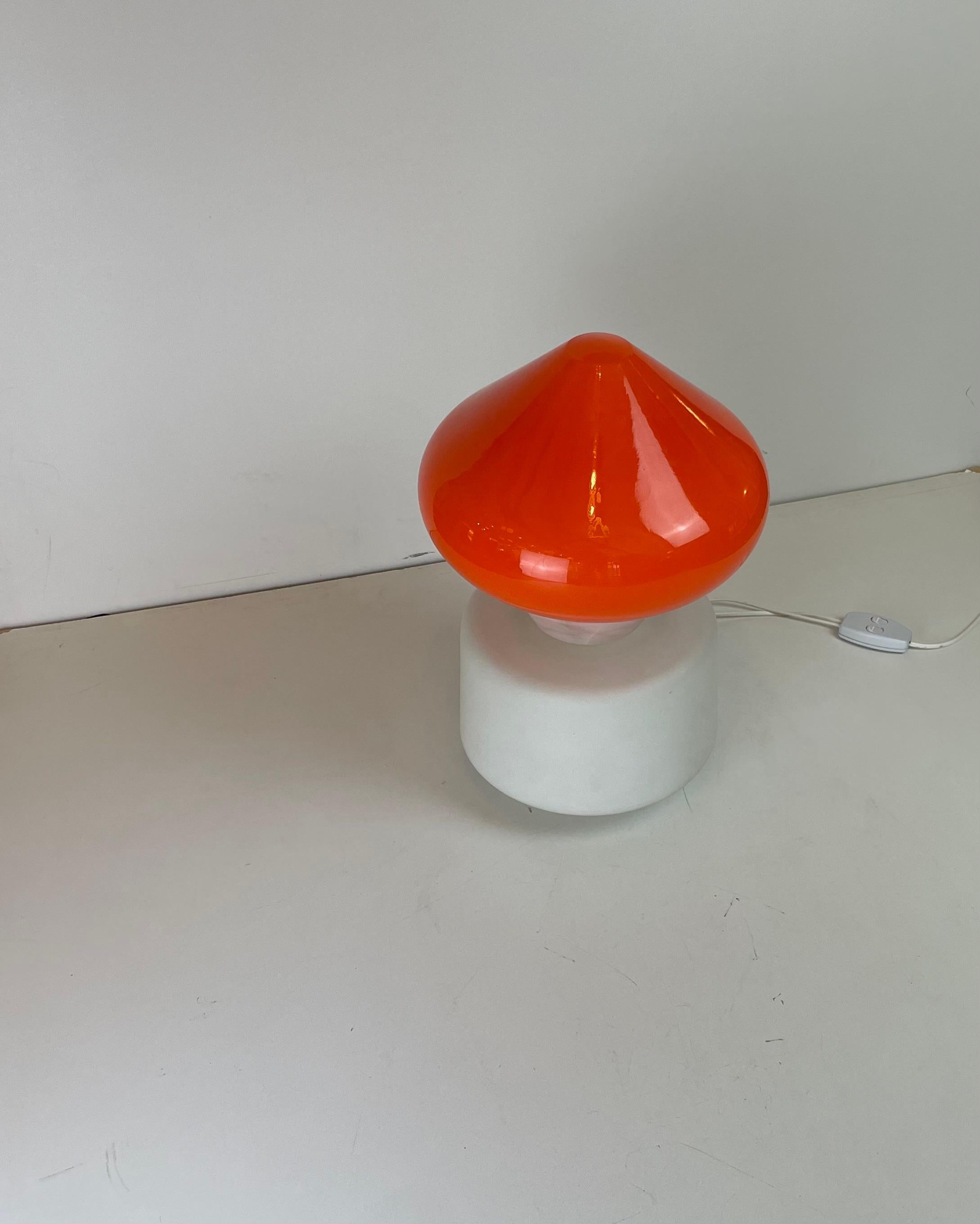 Murano & Alabaster Table Lamp in the style of C. Nason, 1960s For Sale 9