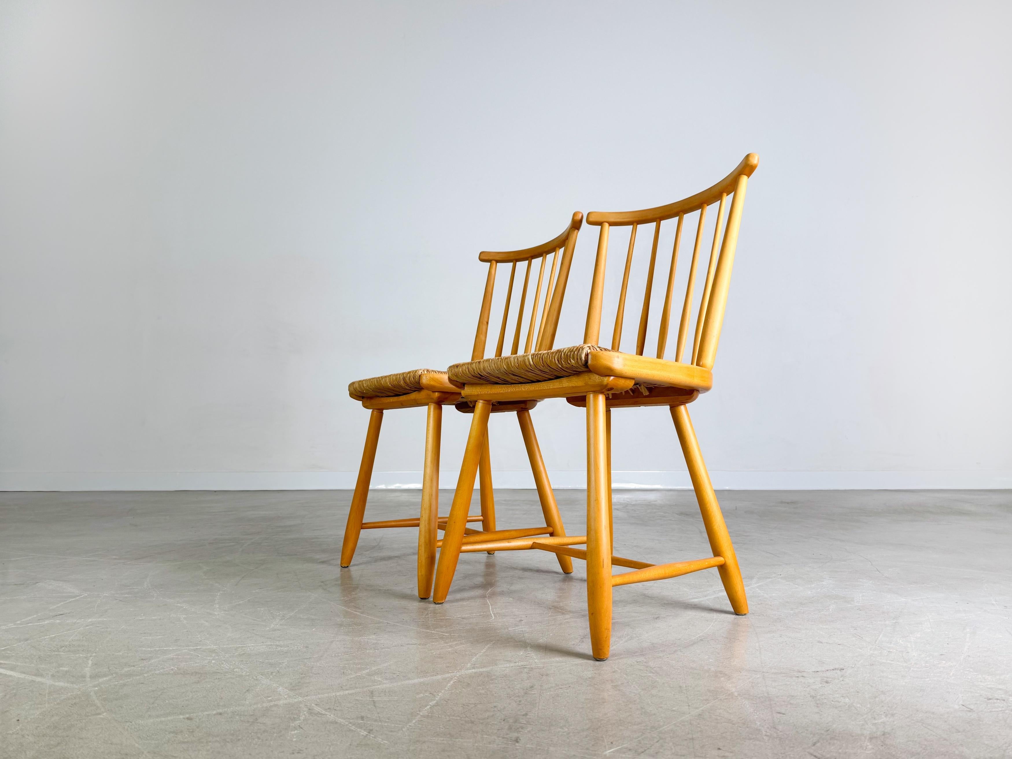 Allemand 2er Set Original WKS Midcentury Stuhl WK Möbel Arno Lambrecht en vente
