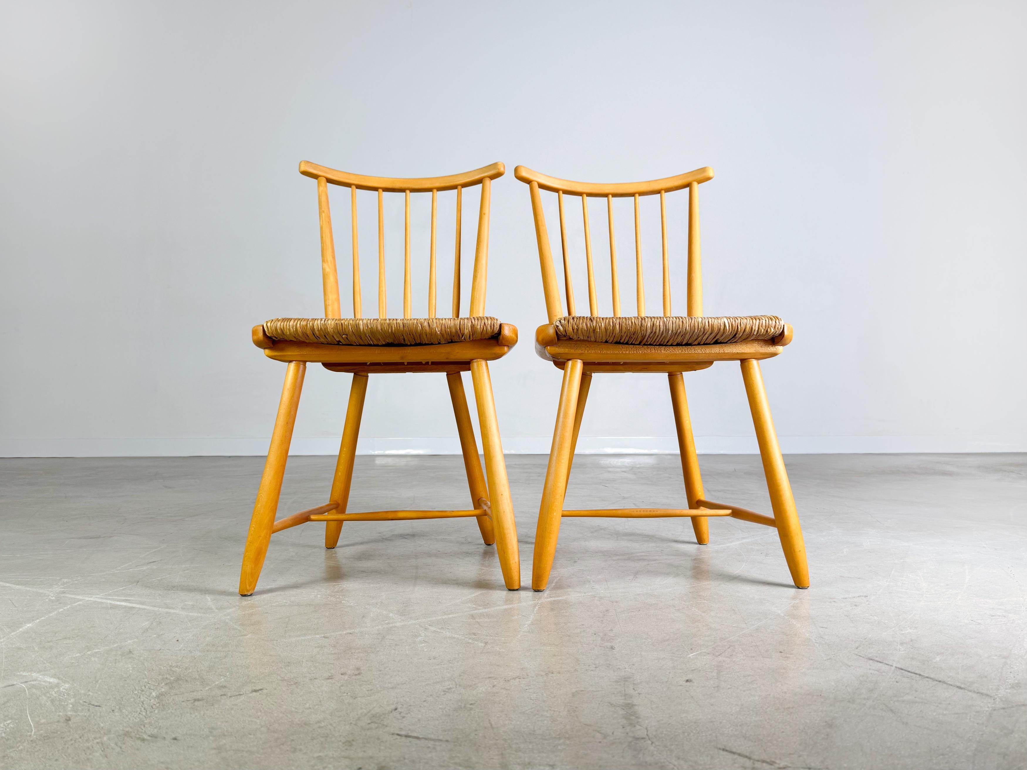 Mid-Century Modern 2er Set Original WKS Midcentury Stuhl WK Möbel Arno Lambrecht en vente