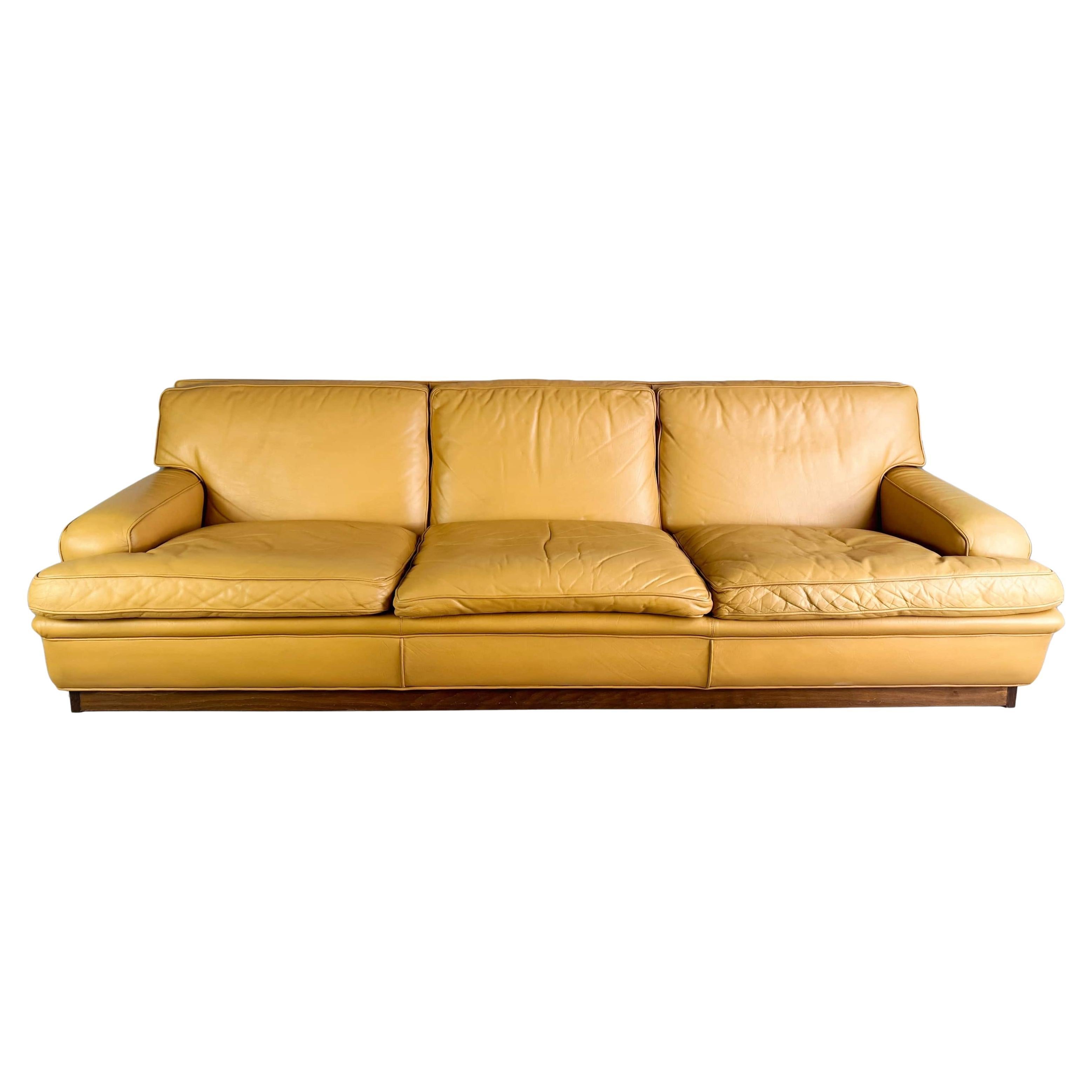 Original Midcentury Dreisitzer Sofa Couch Arne Norell Mexico Leder