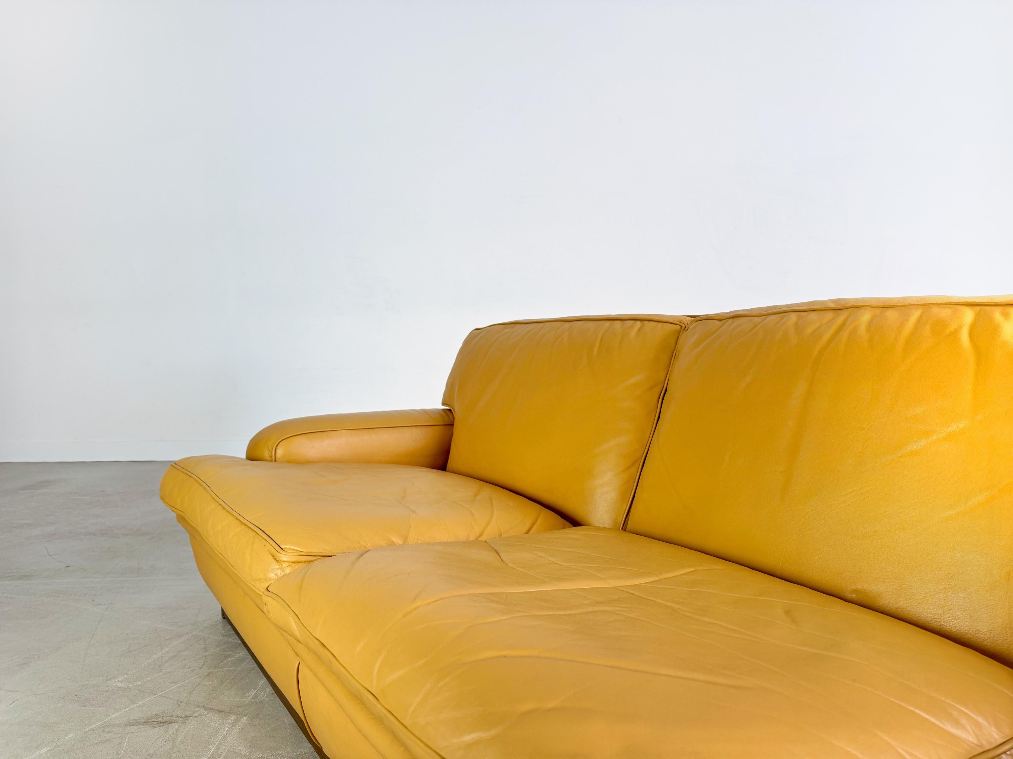 Original Midcentury Dreisitzer Sofa Couch Arne Norell Mexico Leder en vente 1