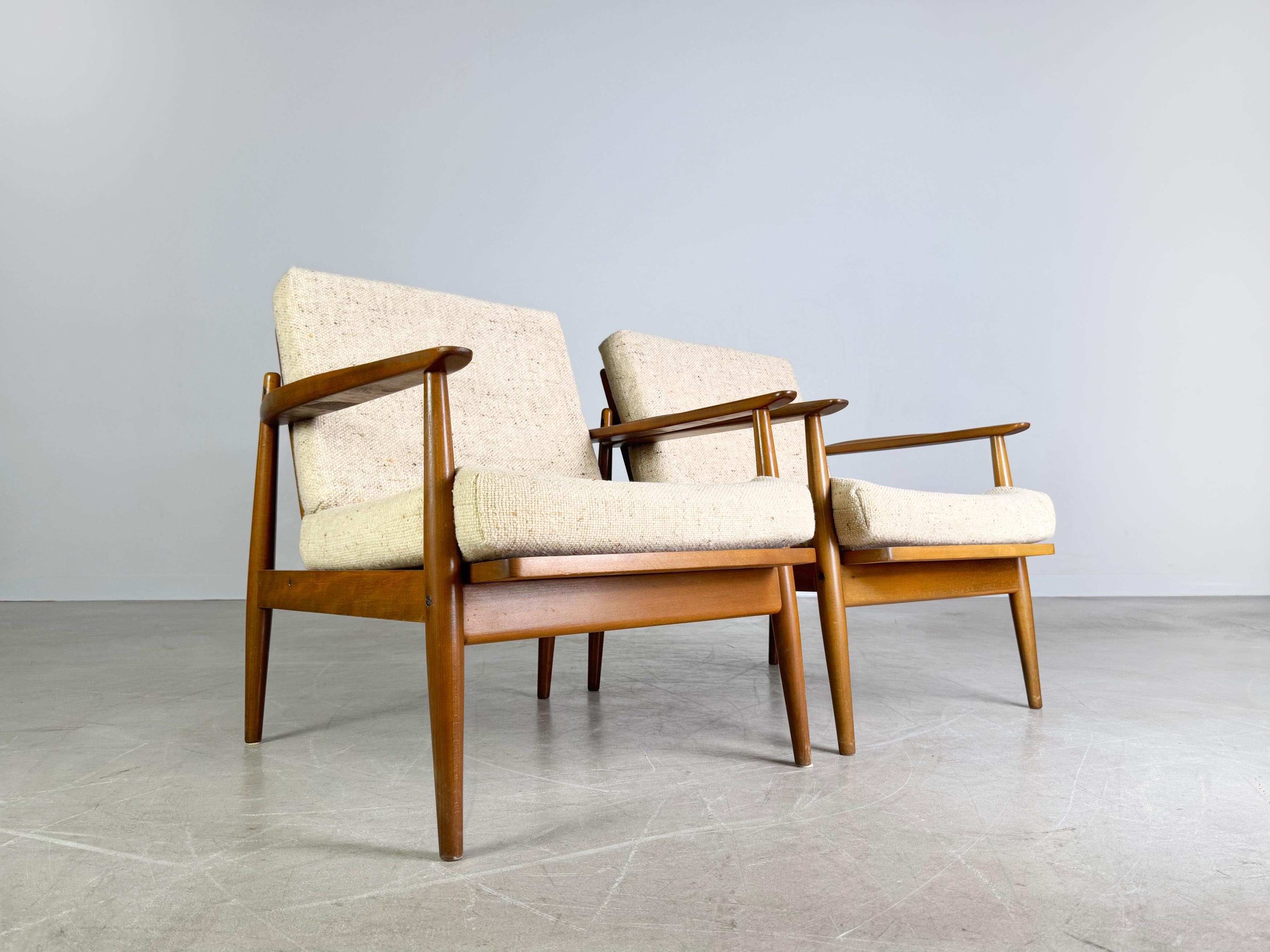 2x Sillón Sessel de mediados de siglo infierno Vintage 1960 Lounge Stuhl en Bueno estado para la venta en Berlin, DE