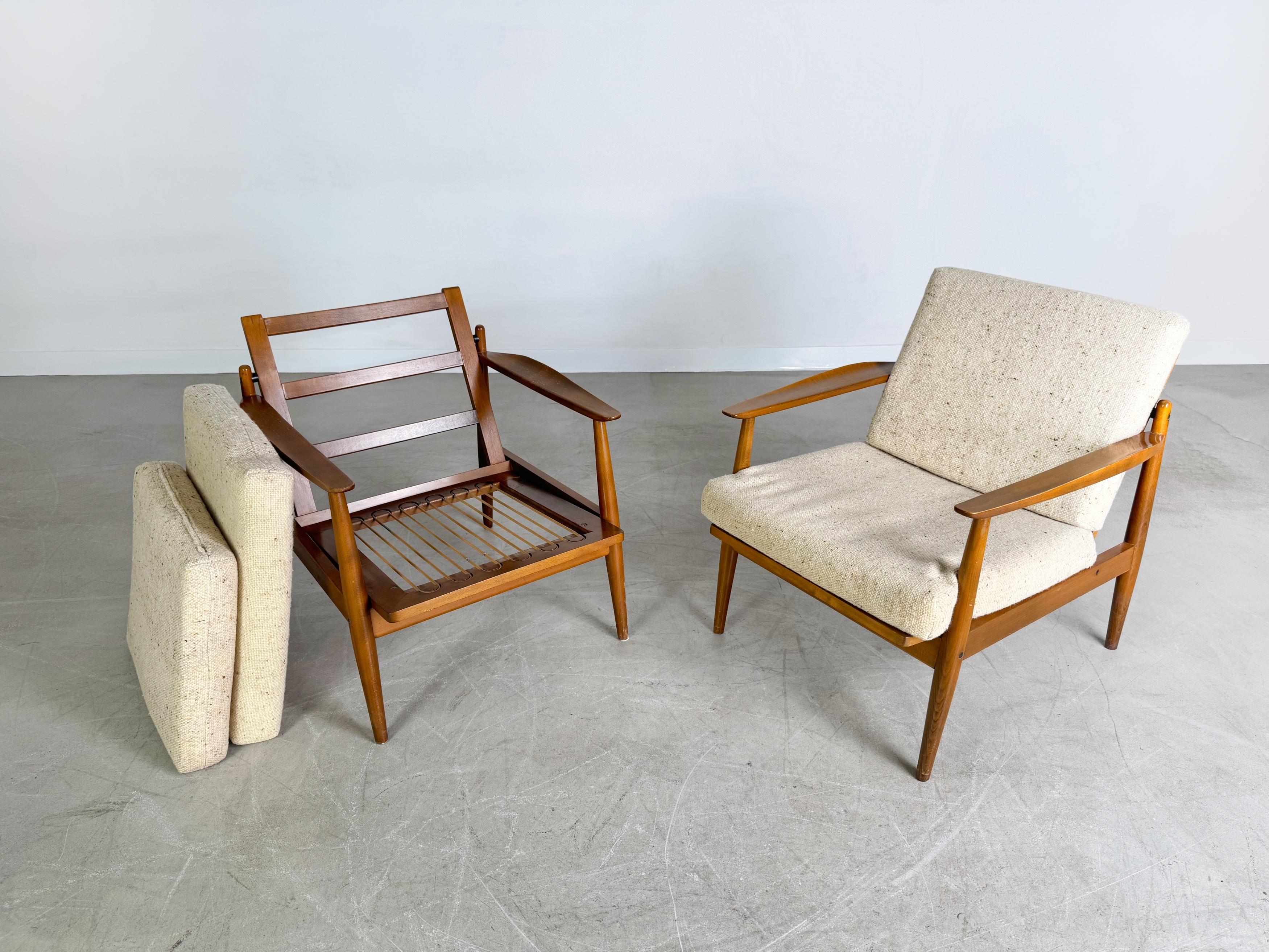 2x Sillón Sessel de mediados de siglo infierno Vintage 1960 Lounge Stuhl en venta 4