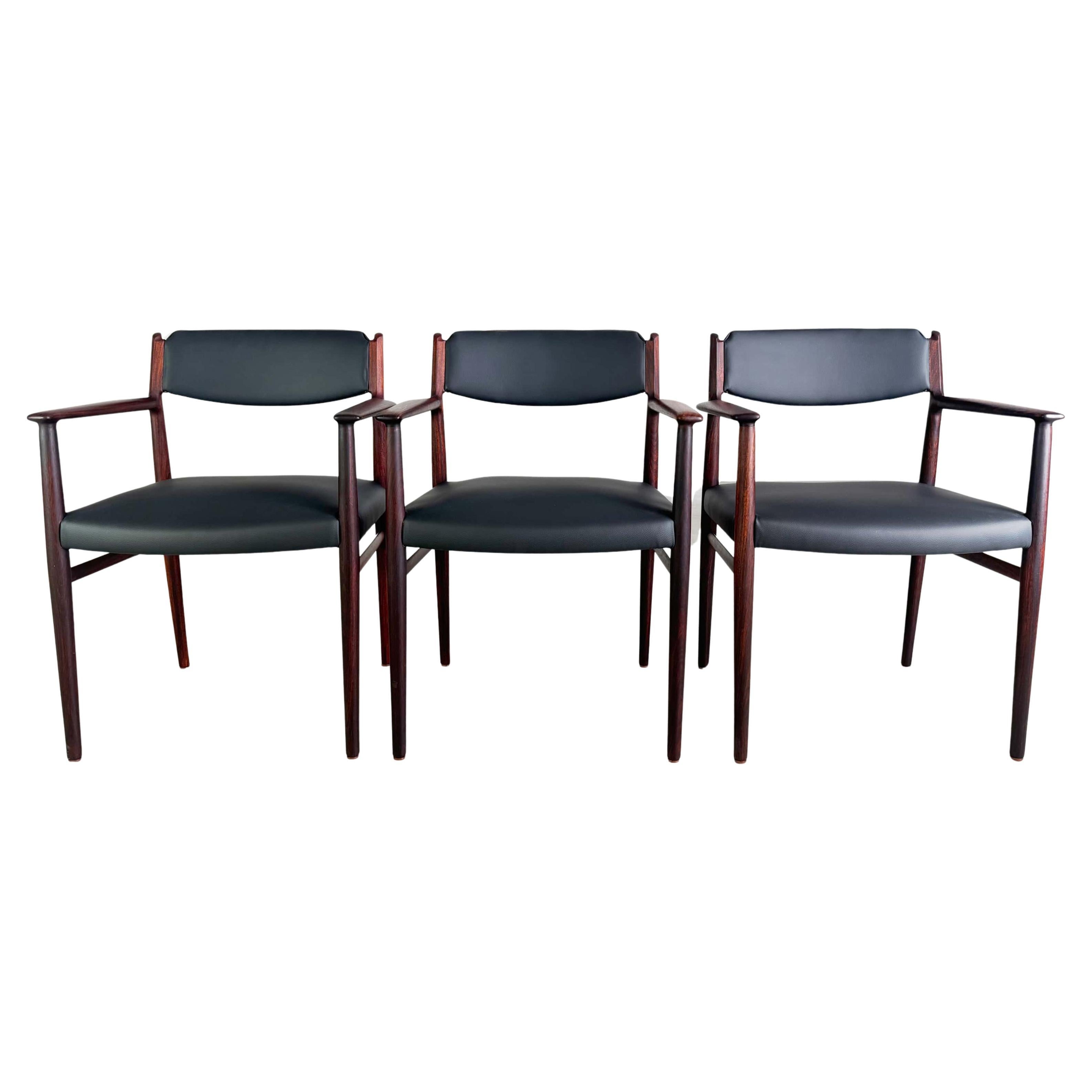 3x Arne Vodder Midcentury Stuhl P. Olsen Sibast Palisander danish en vente