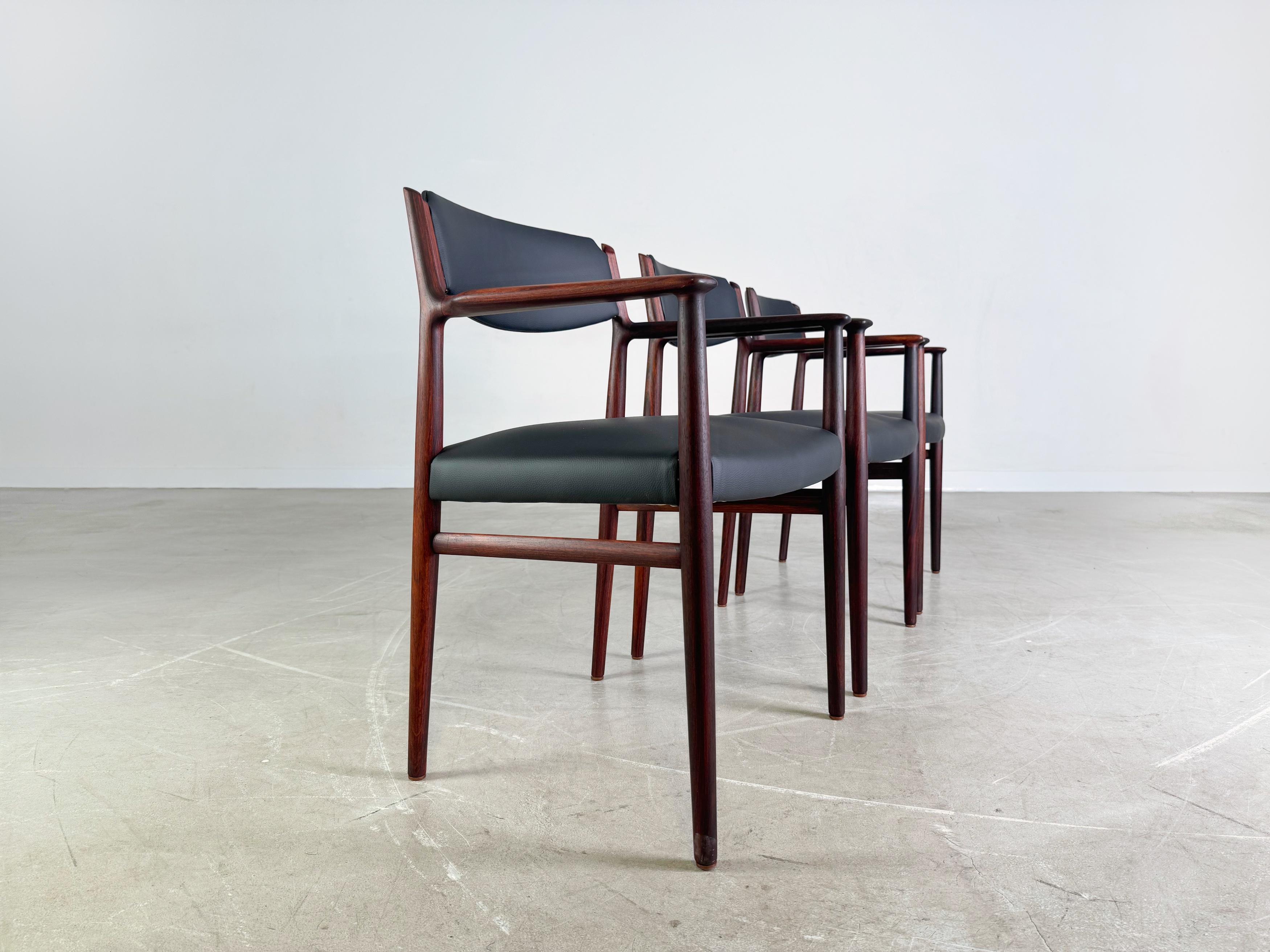 Danois 3x Arne Vodder Midcentury Stuhl P. Olsen Sibast Palisander danish en vente