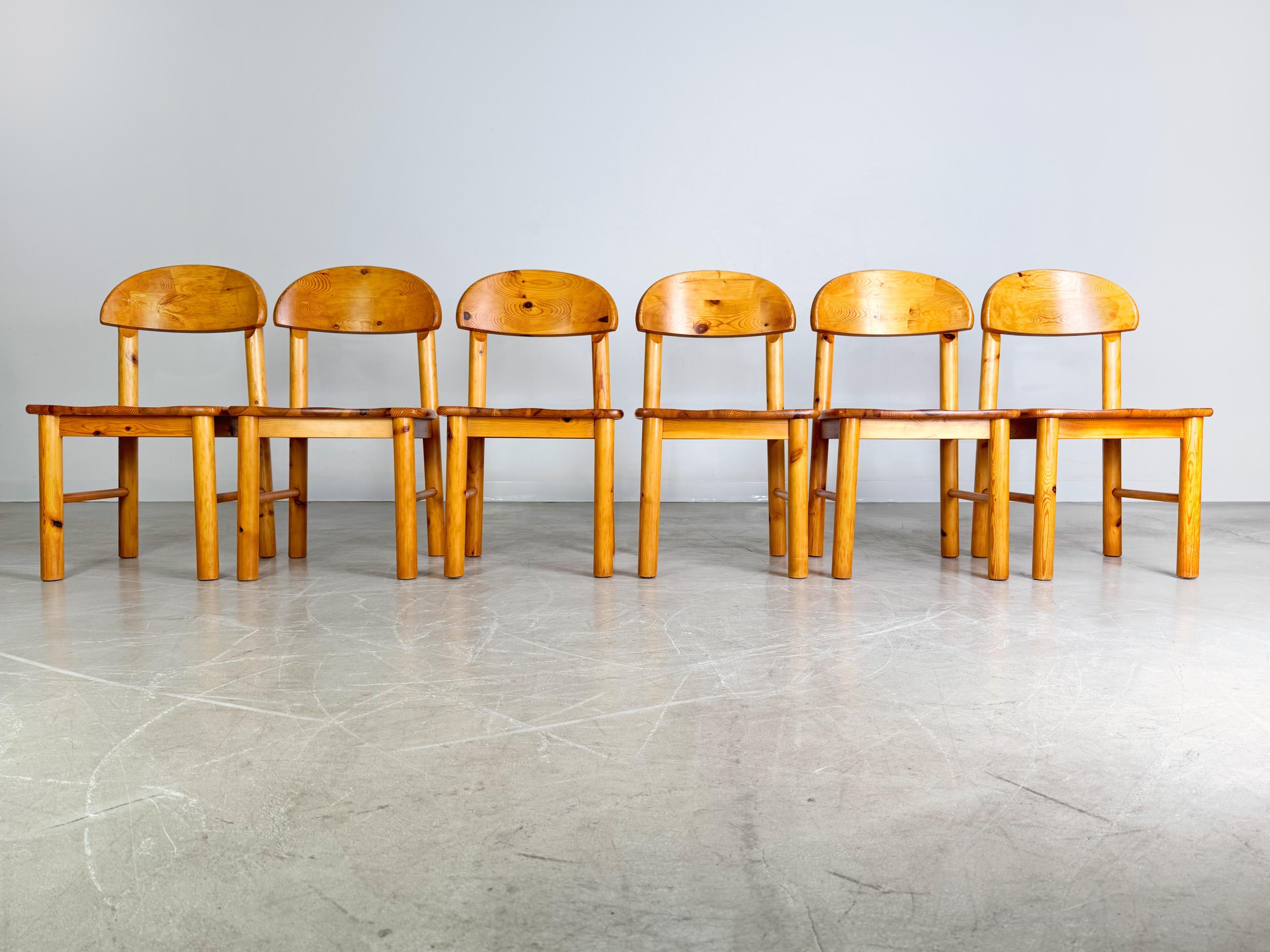6er Set Rainer Daumiller Stühle Midcentury Stuhl Kiefer Vintage By (Moderne der Mitte des Jahrhunderts) im Angebot