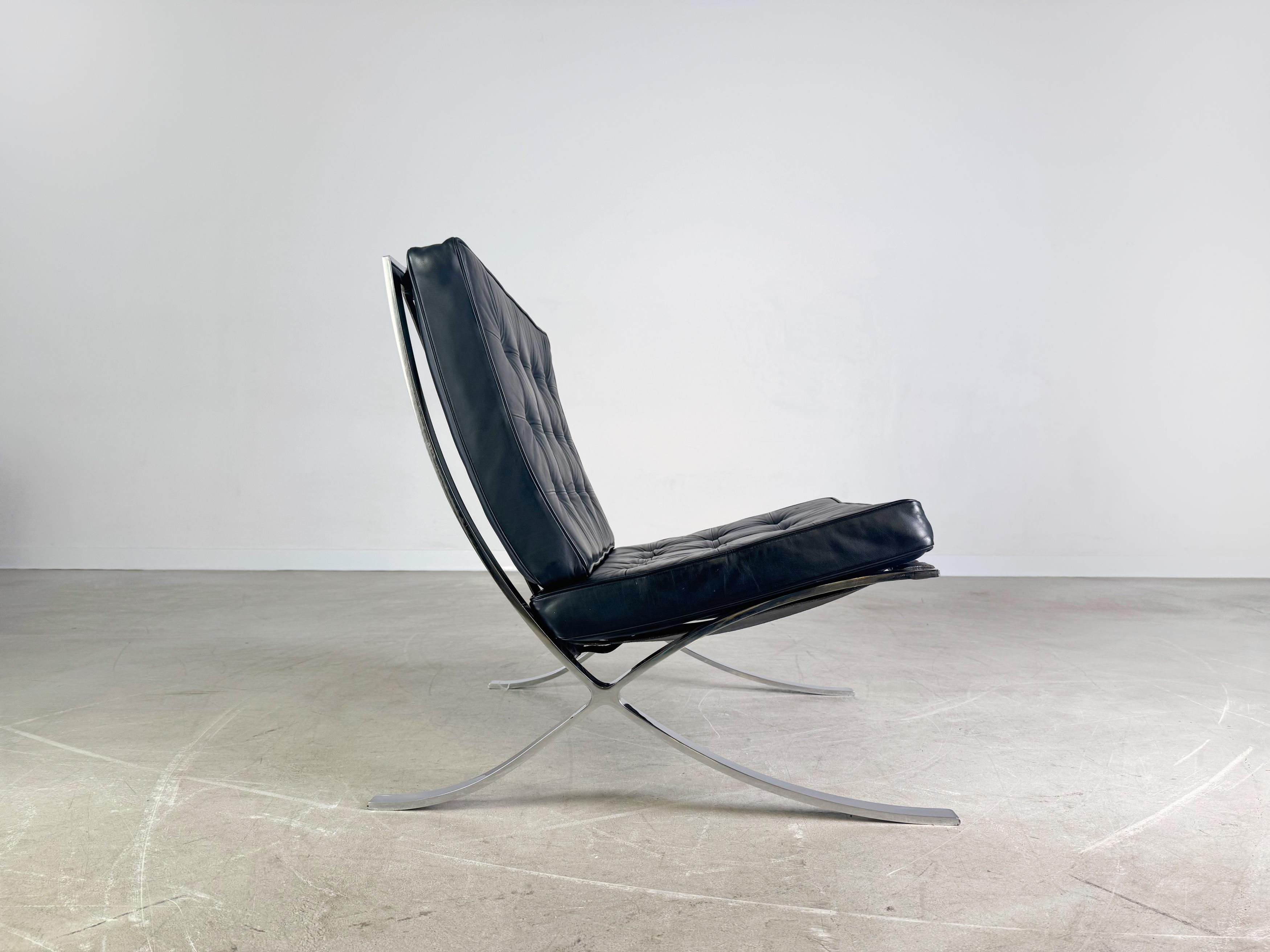 Original Knoll Intenational Barcelona Stuhl Mies van der Rohe II (Stahl) im Angebot