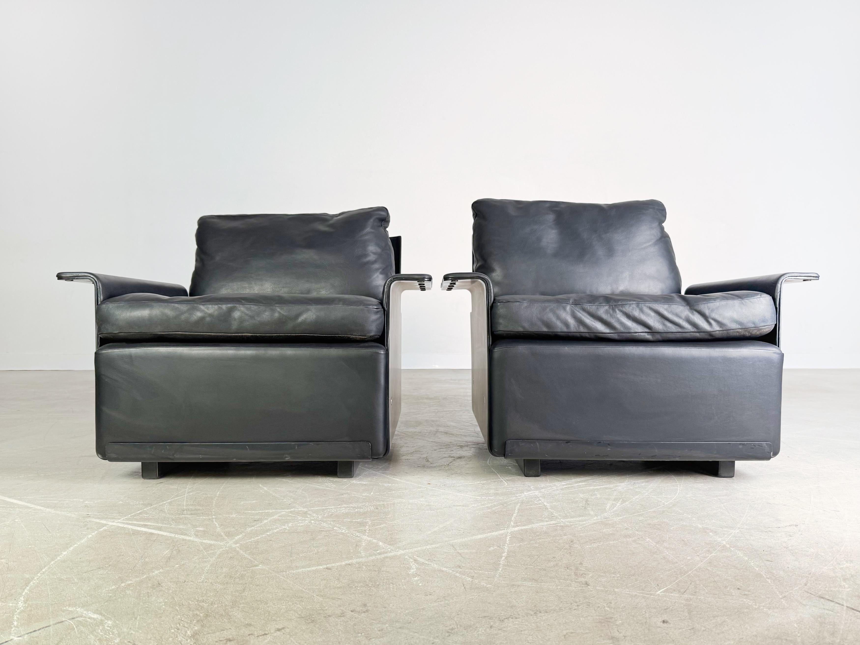 2x Dieter Rams Midcentury Sessel RZ 62 Vitsoe 620 schwarz Moderno de mediados de siglo en venta