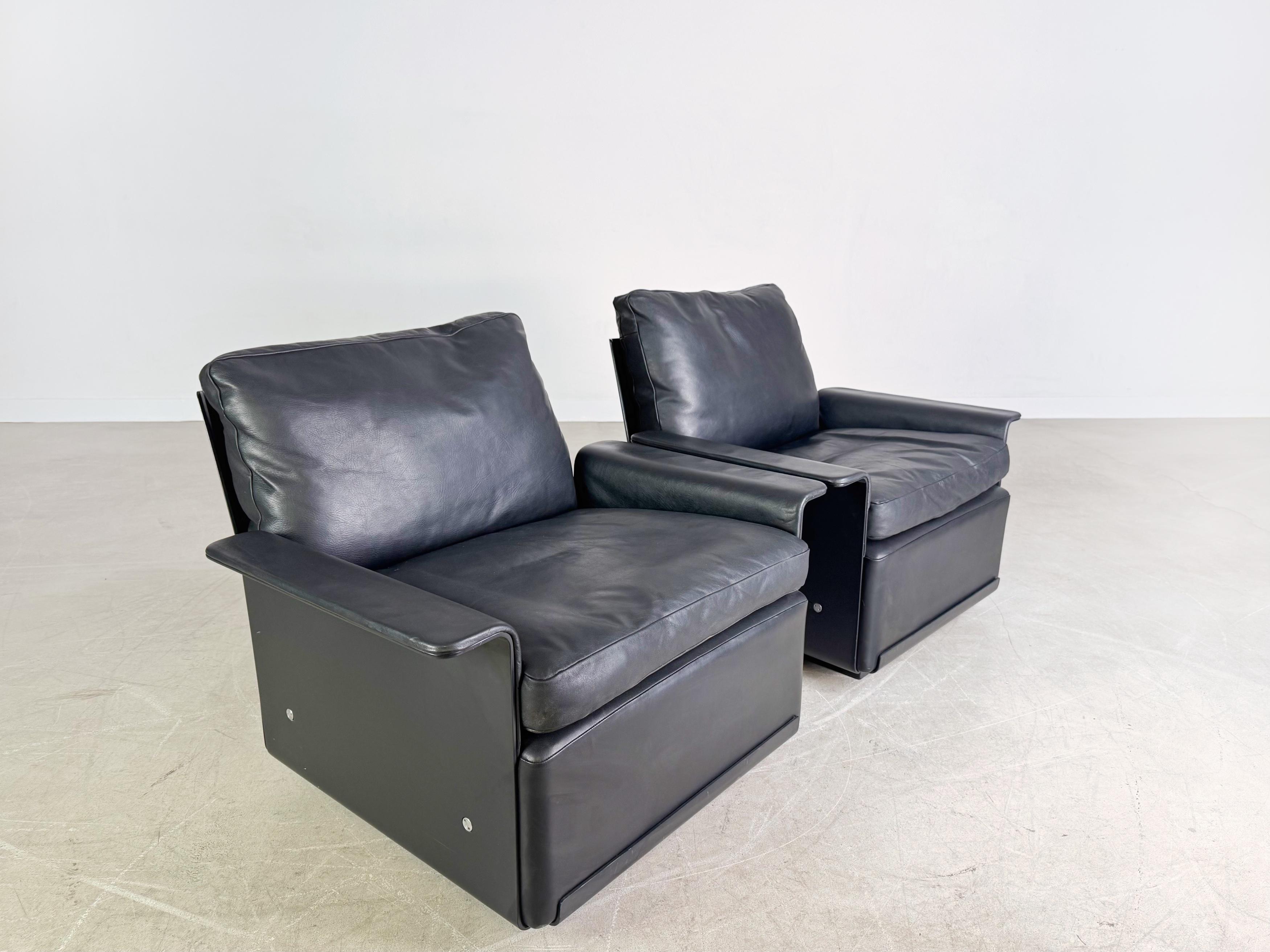 2x Dieter Rams Midcentury Sessel RZ 62 Vitsoe 620 schwarz Alemán en venta