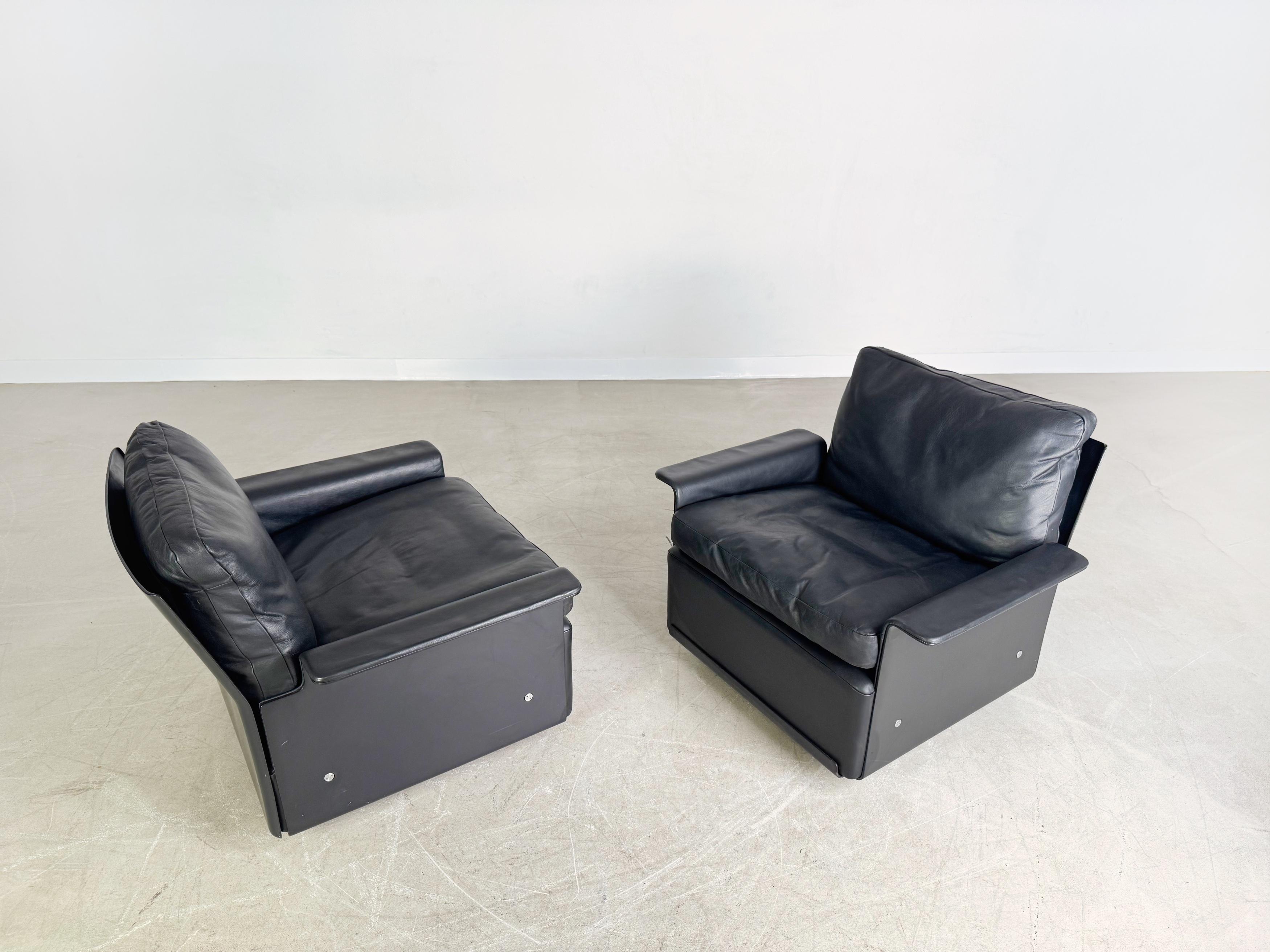 2x Dieter Rams Midcentury Sessel RZ 62 Vitsoe 620 schwarz mediados del siglo XX en venta
