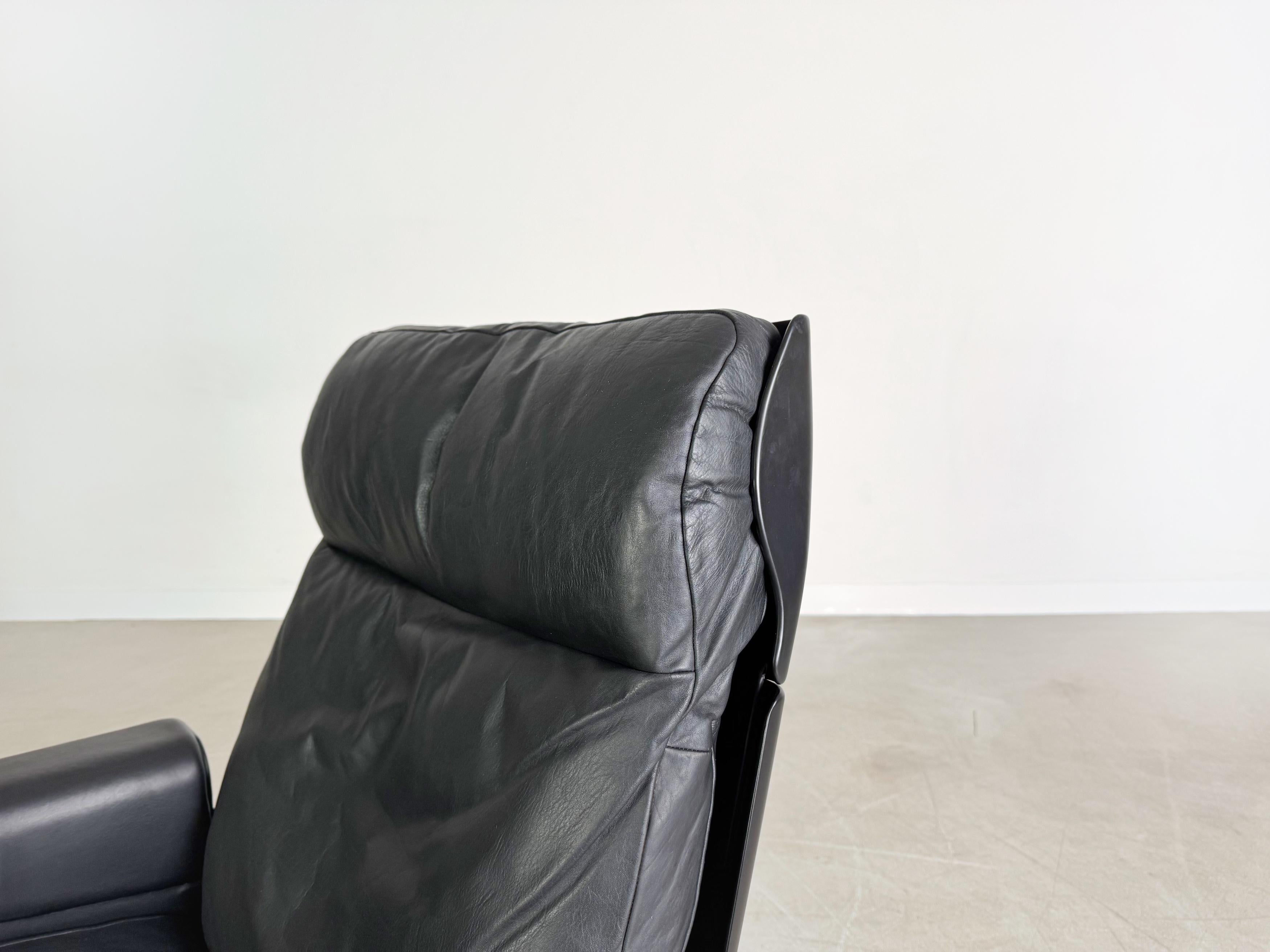 Dieter Rams Hochlehner Sessel de mediados de siglo RZ 62 Vitsoe 620 Cuero en venta