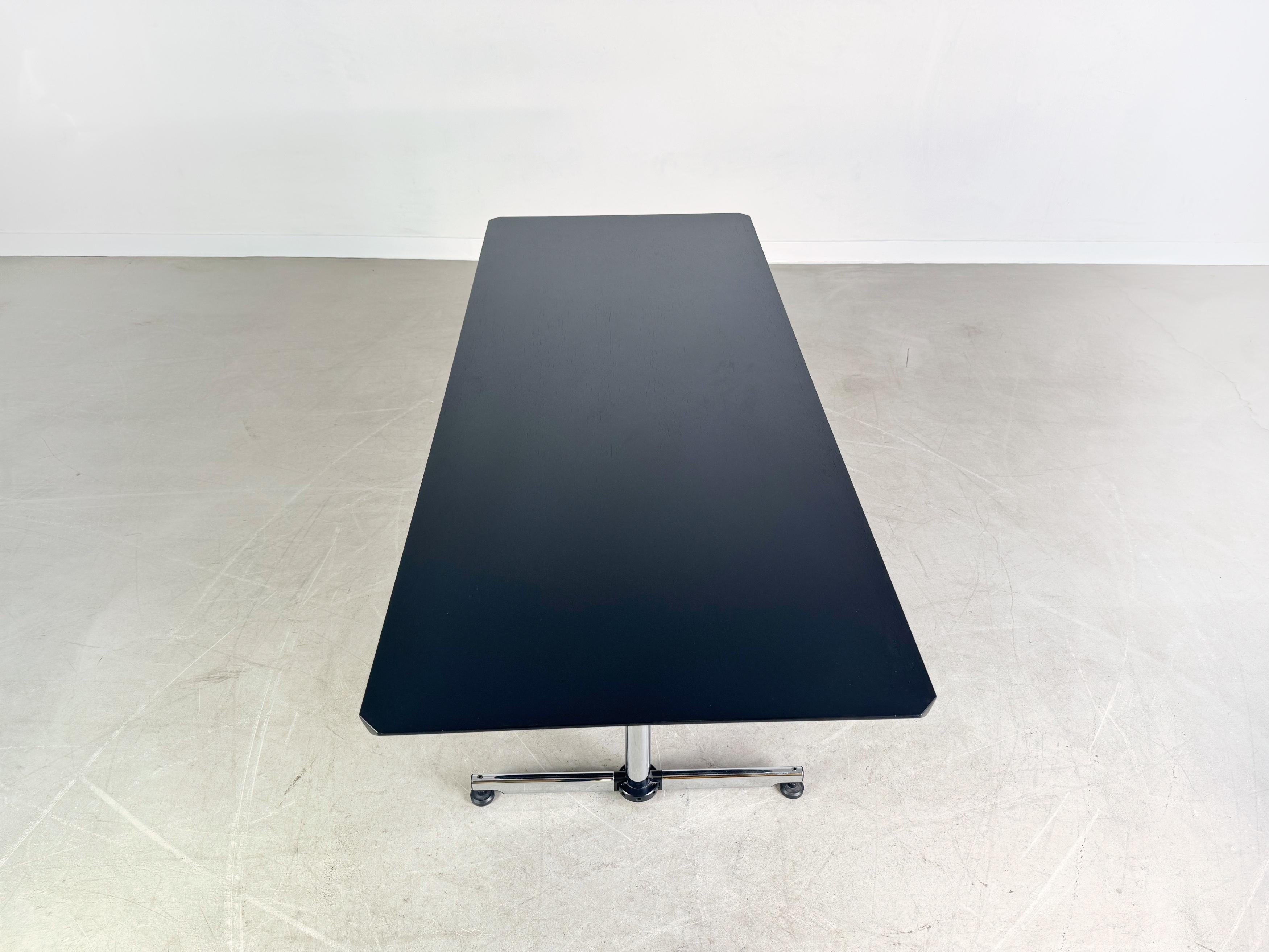 Steel 25x Original USM Haller Schreibtisch Kitos M Plus schwarz Eiche For Sale