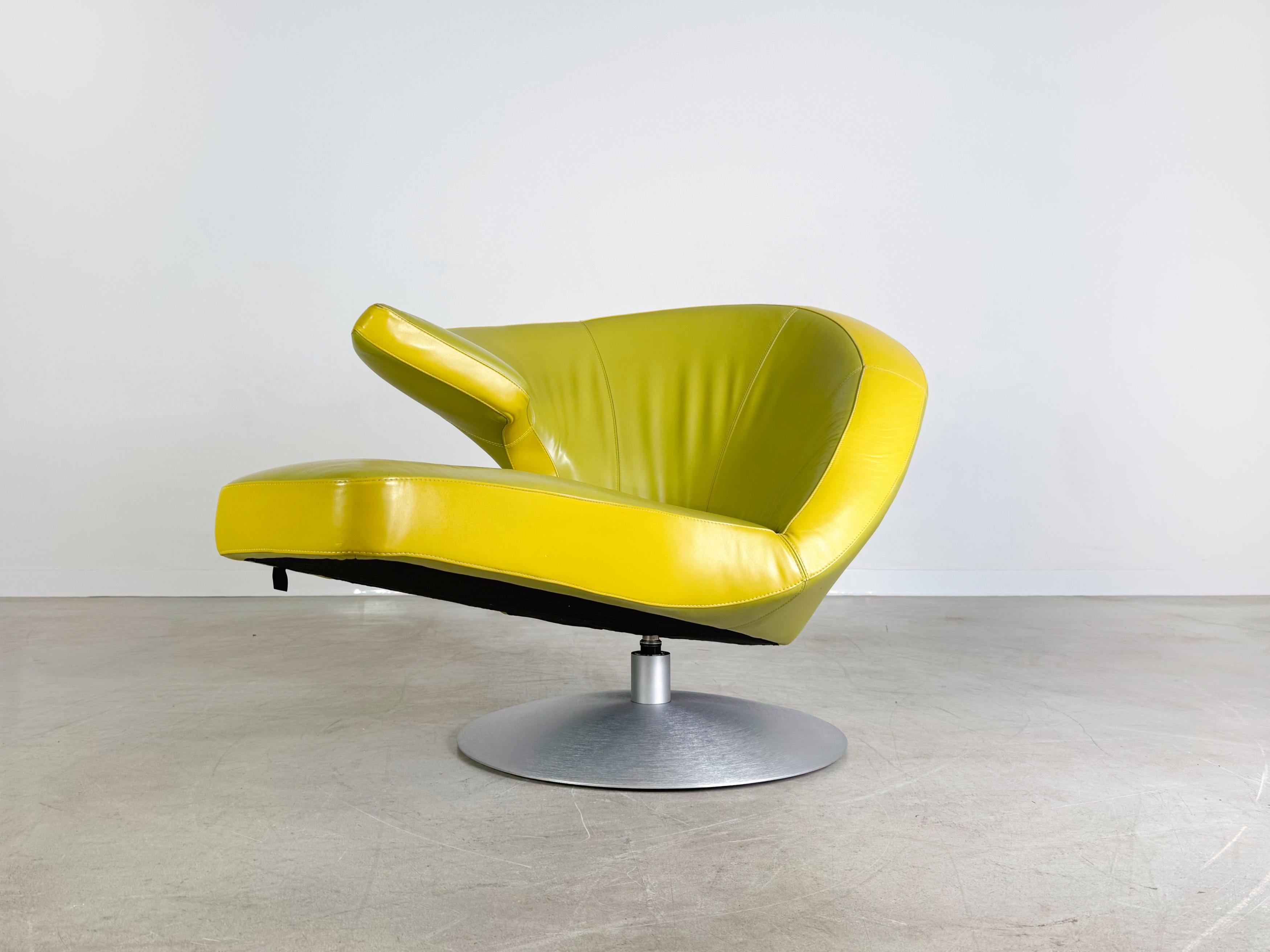 Original Leolux Parabolica Sessel Stefan Heiliger grün Design (Moderne der Mitte des Jahrhunderts) im Angebot