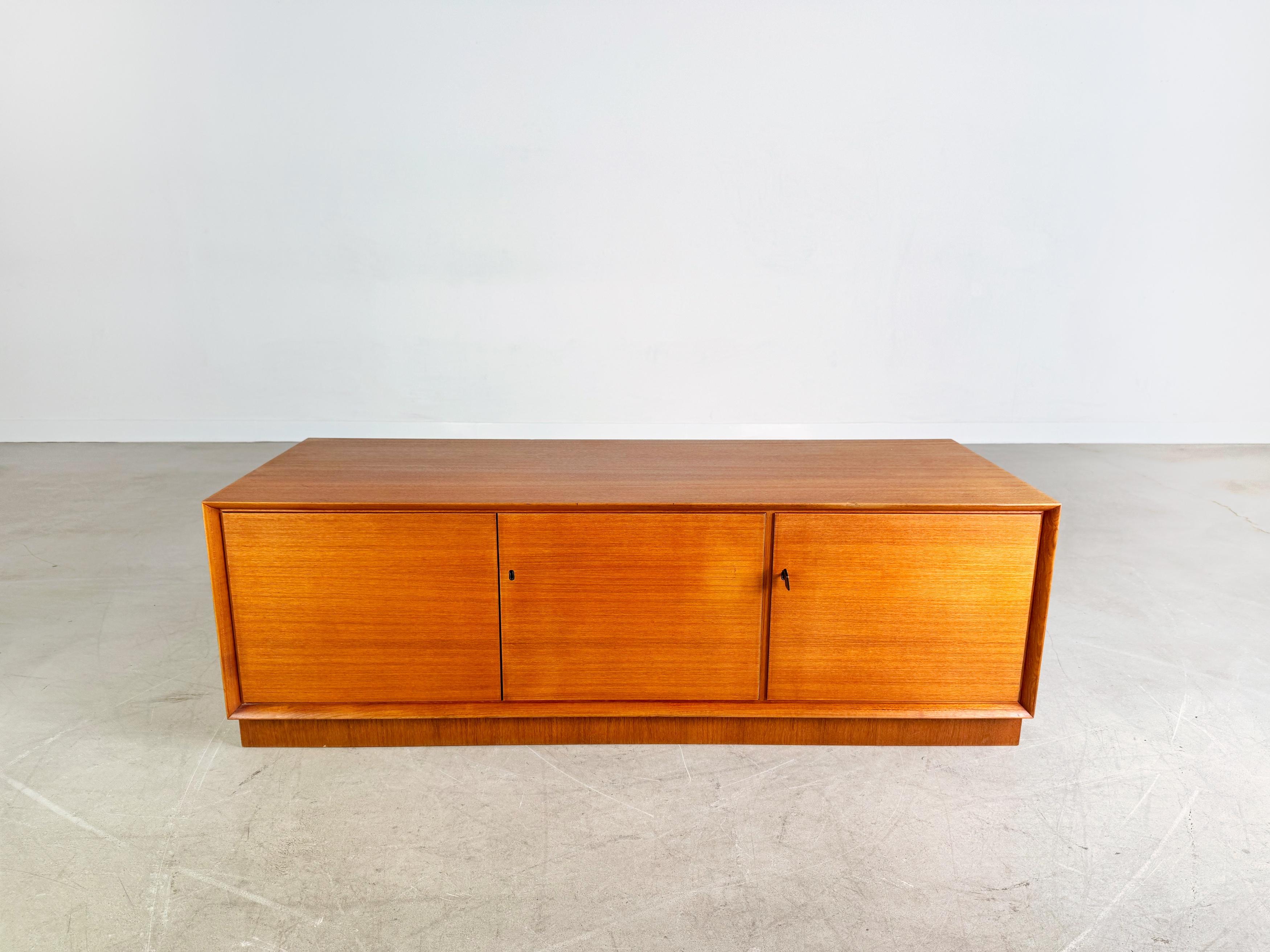 Mid-Century Modern Original WK Möbel Midcentury Sideboard Teak Lowboard Kommode For Sale