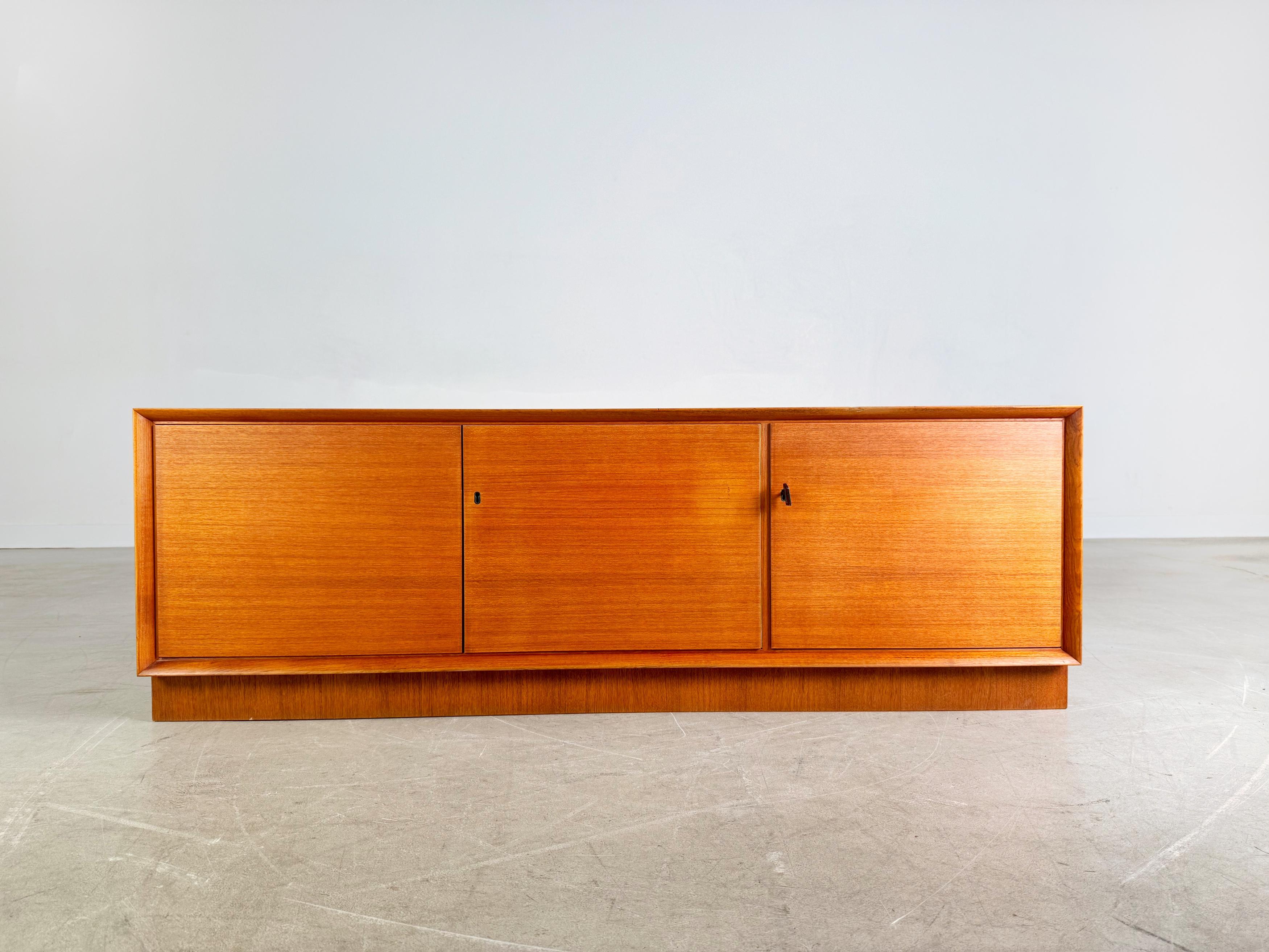 German Original WK Möbel Midcentury Sideboard Teak Lowboard Kommode For Sale