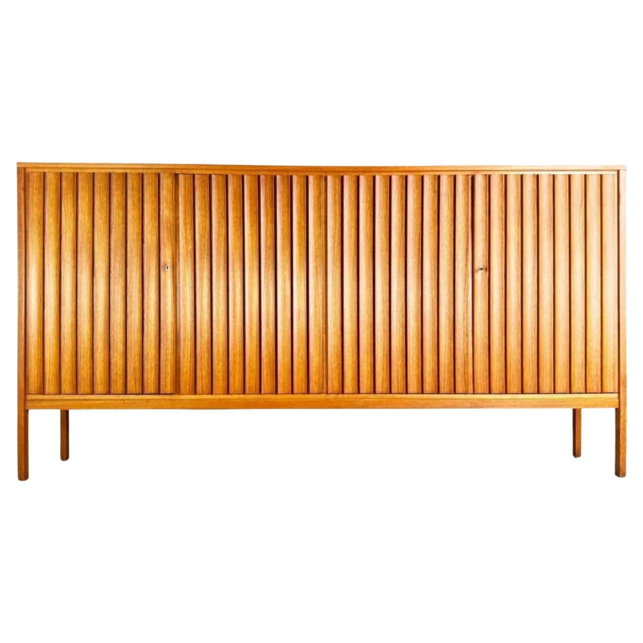 Original XXL Leo Bub Midcentury Highboard Teak Sideboard 1970 For Sale