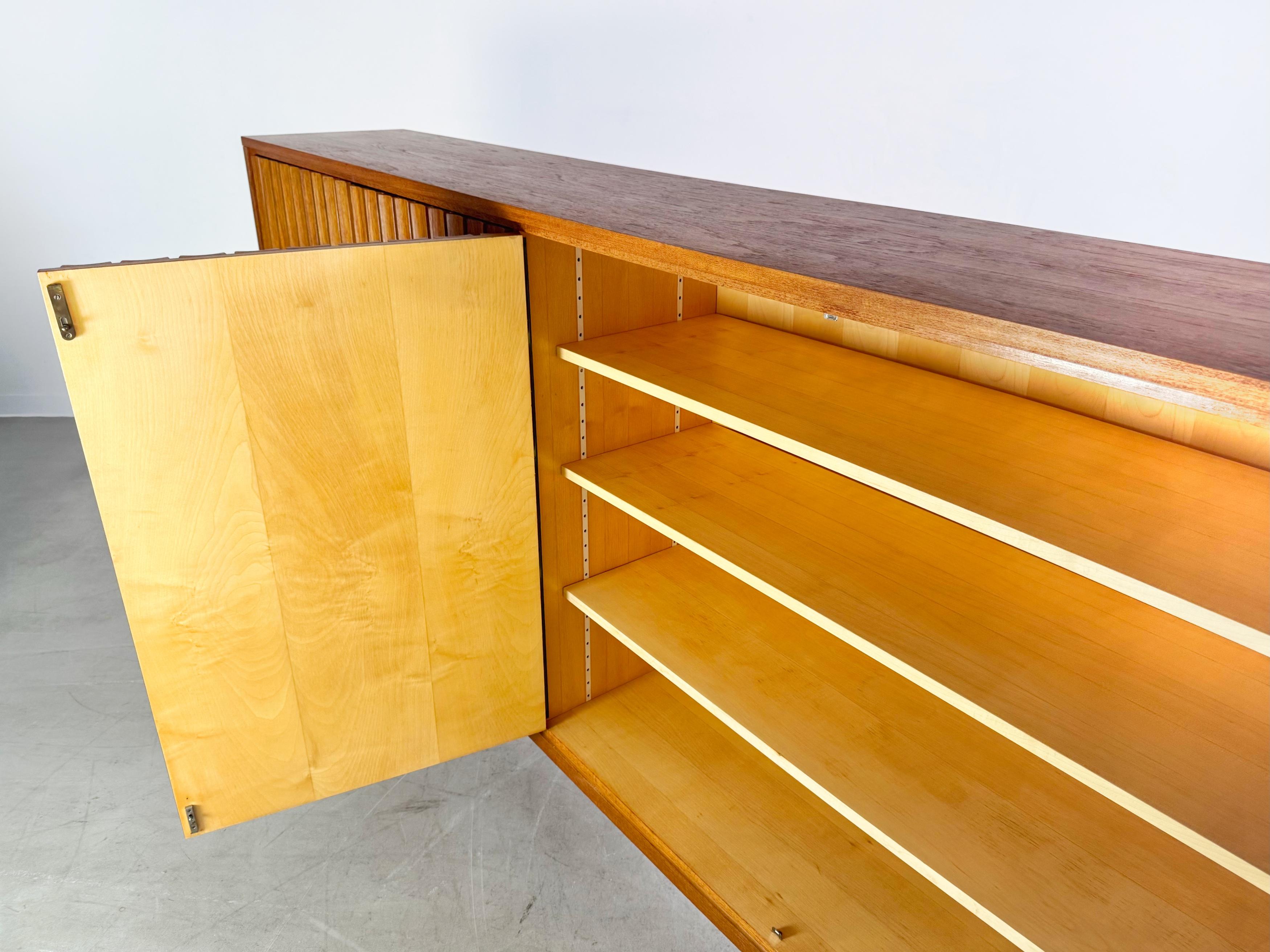 Late 20th Century Original XXL Leo Bub Midcentury Highboard Teak Sideboard 1970 For Sale