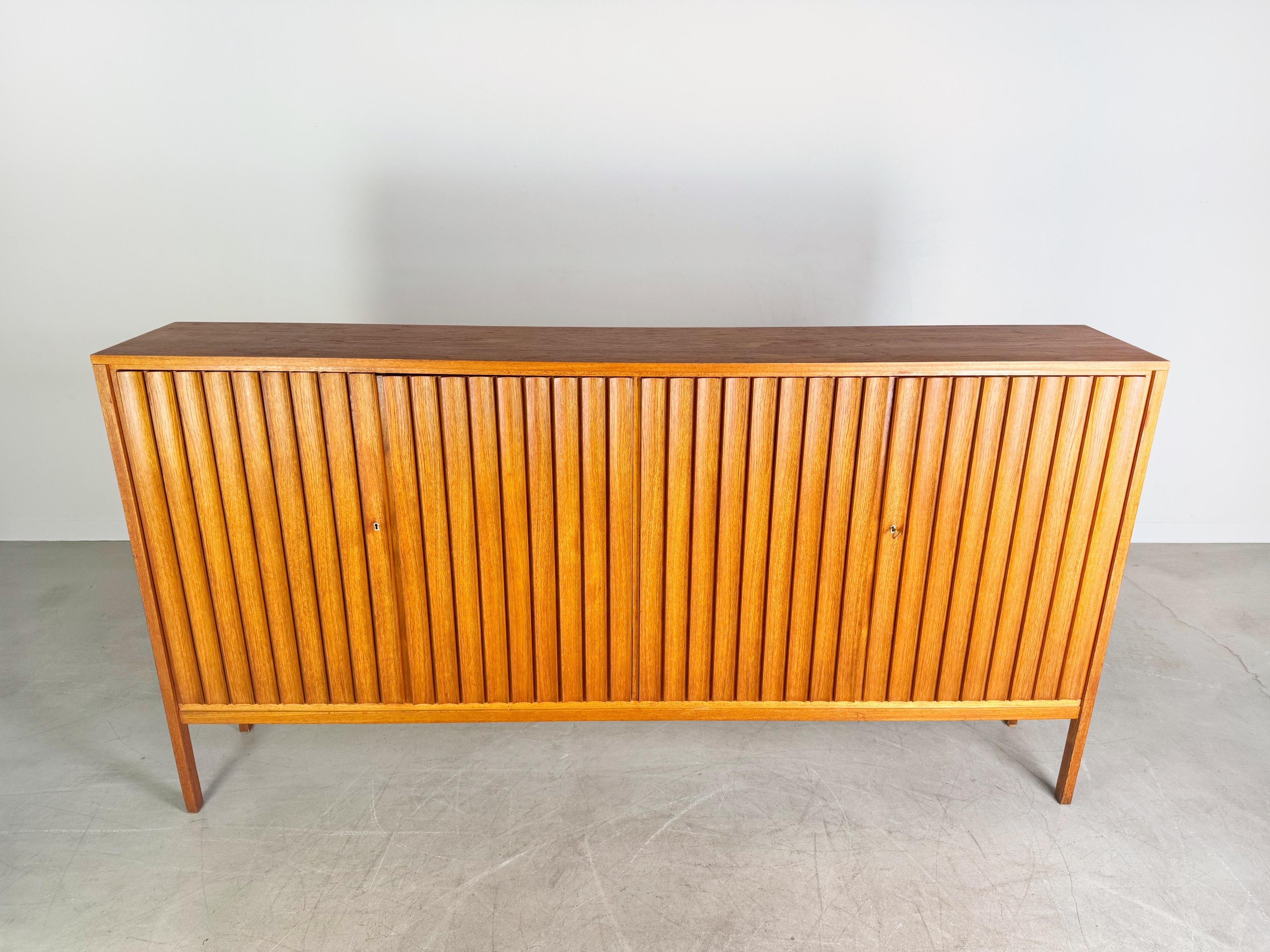 Mid-Century Modern Original XXL Leo Bub Midcentury Highboard Teak Sideboard 1970 For Sale