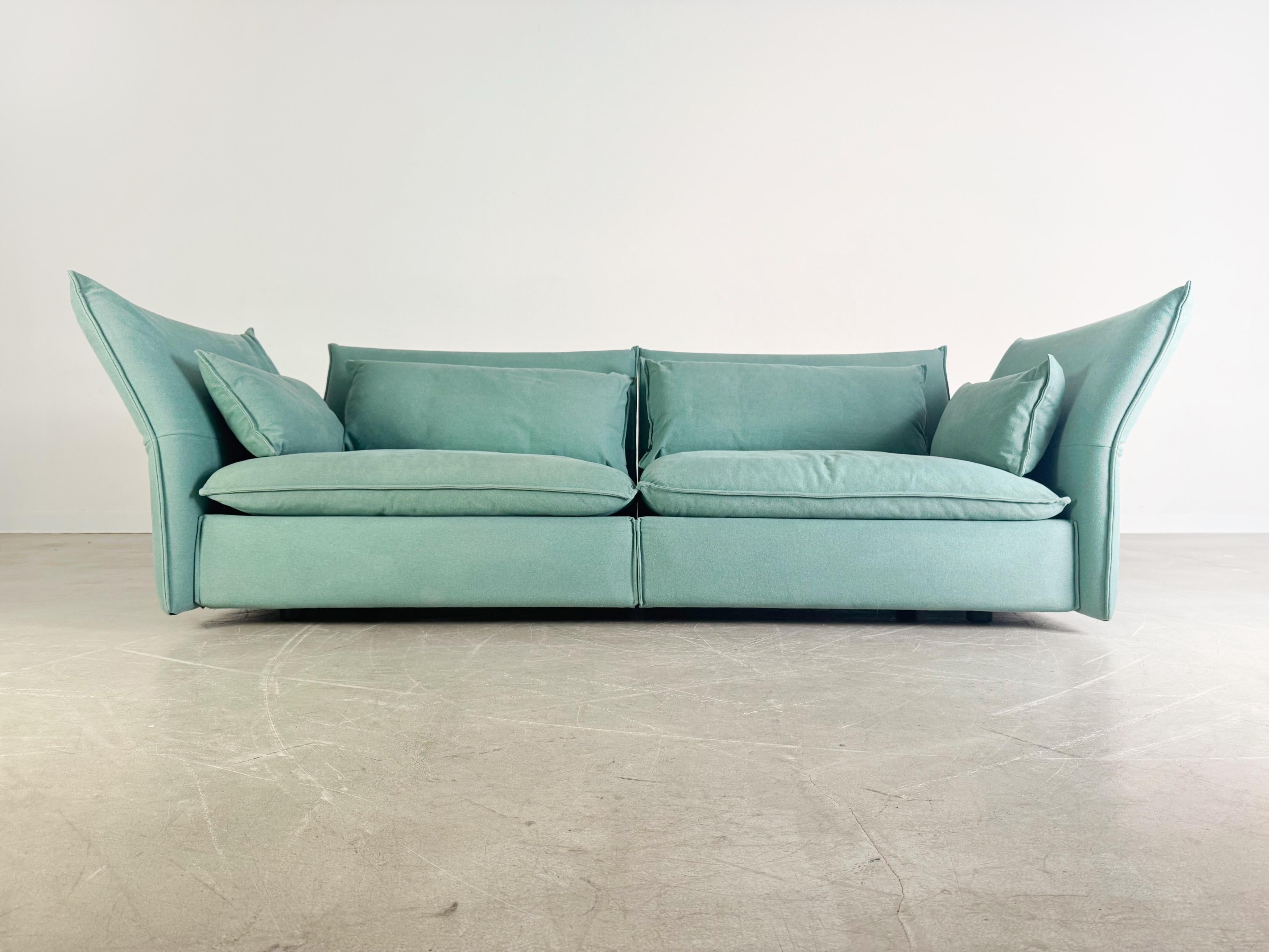 Original Vitra Mariposa Dreisitzer Sofa türkis Design Couch Büro (Postmoderne) im Angebot