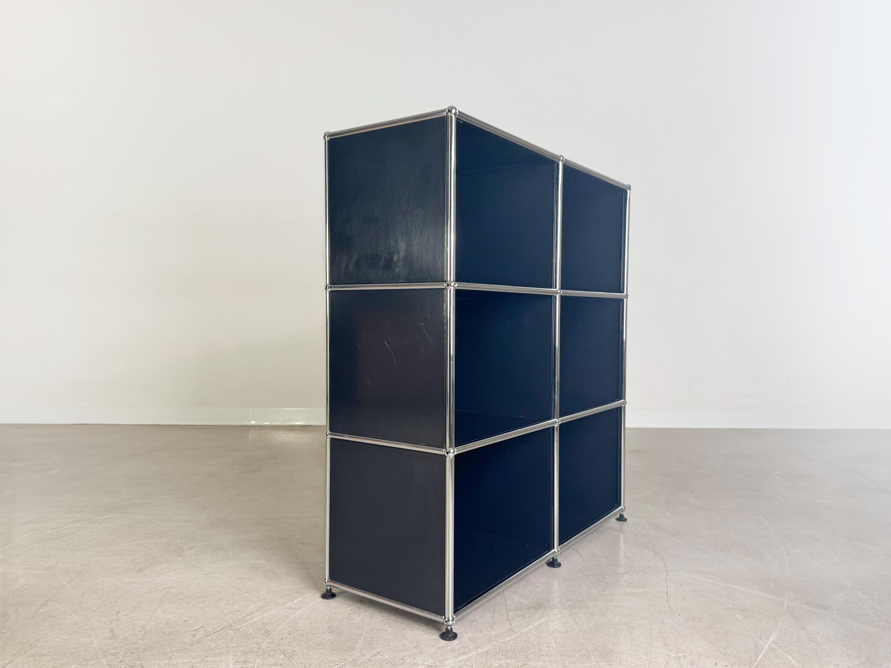 Credenza originale Usm Haller 2x3 Kommode Design Regal schwarz In condizioni buone in vendita a Berlin, DE