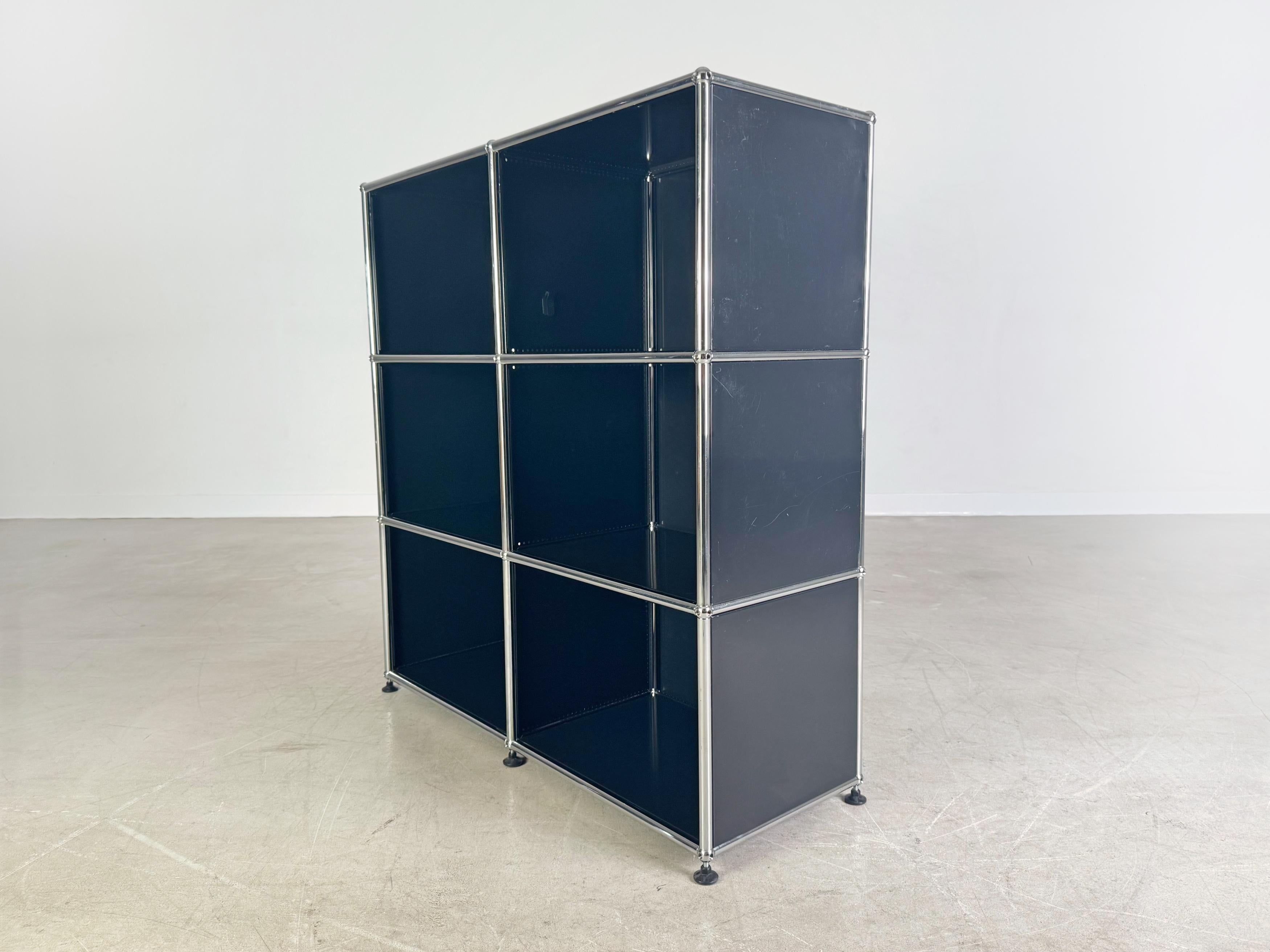 Svizzero Credenza originale Usm Haller 2x3 Kommode Design Regal schwarz in vendita