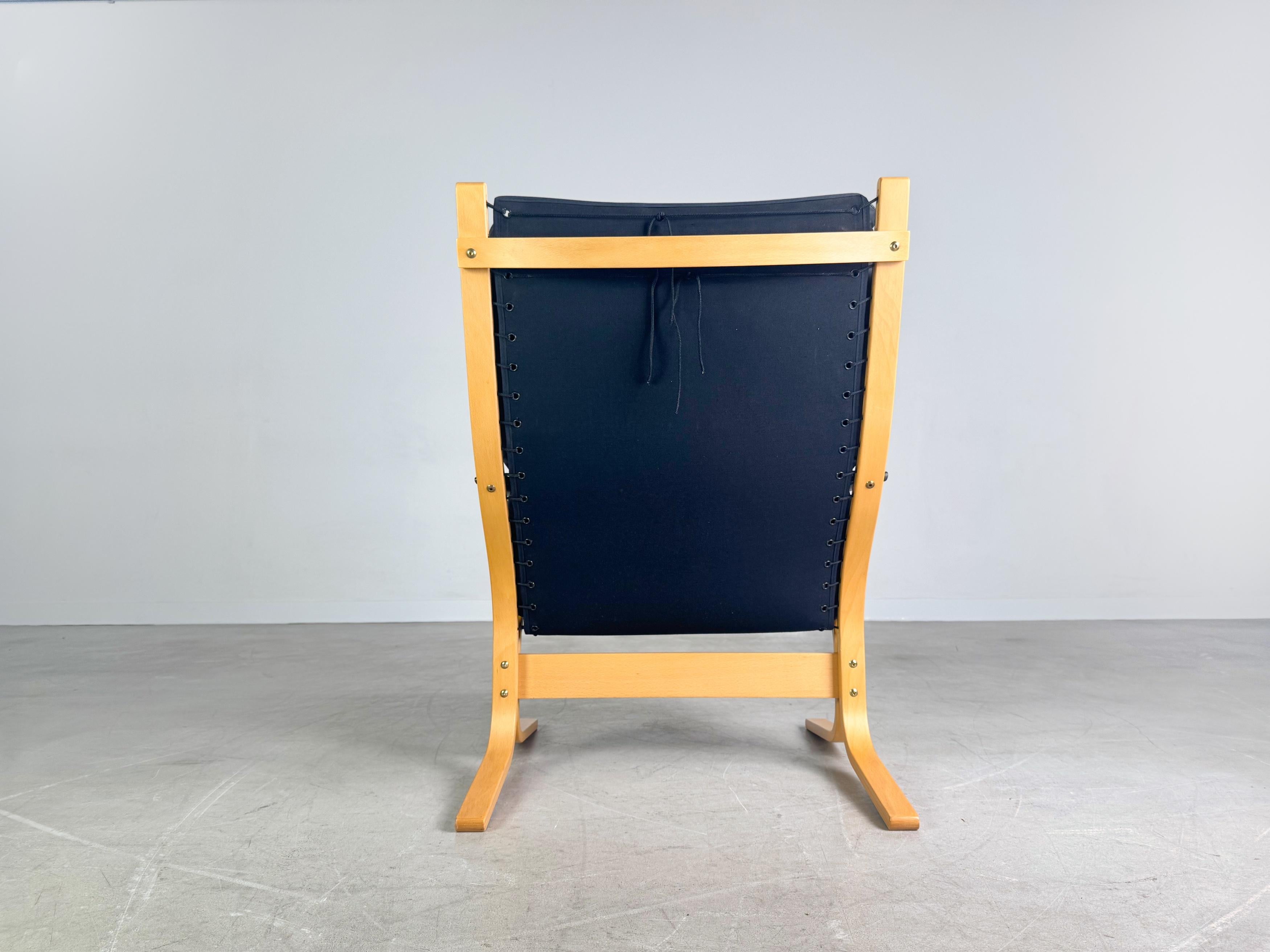 Midcentury Sessel Siesta Westnofa Ingmar Relling Leder schwarz (Mitte des 20. Jahrhunderts) im Angebot