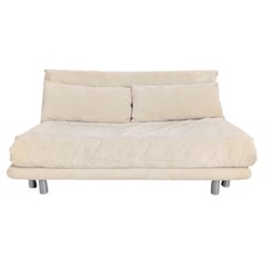 Original Ligne Roset Multy Sofa Schlafcouch aus Wildleder, beige