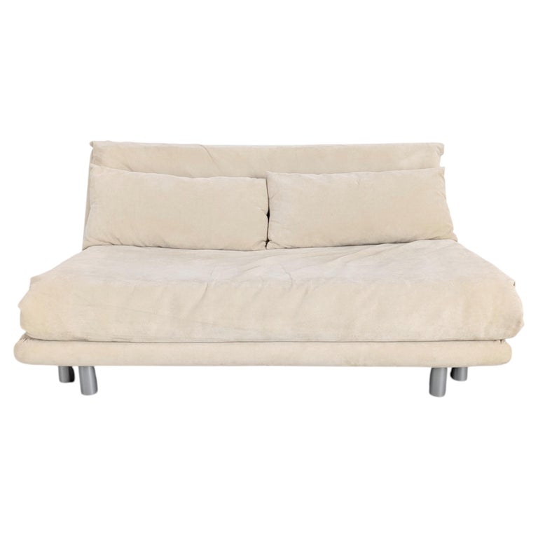 Original Ligne Roset Multy Sofa Schlafcouch Wildleder beige