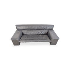 Knoll Brigadier Dreisitzer Leder schwarz Cini Boeri Hochlehner