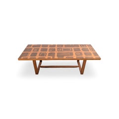 Tavolino da salotto "Couchtisch" dal design originale di Jean Blazy, 1950, in rame