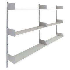 Scaffale da parete Vitsoe 606 in alluminio, modello originale di Dieter Rams della metà del secolo scorso