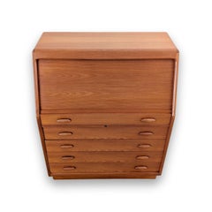 Dyrlund Sekretär, Midcentury-Kommode, dänischer Schminktisch aus Teakholz