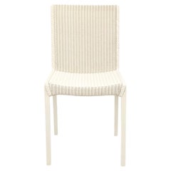 Lloyd Loom Italia Vintage-Stuhl, weiß, Korbgeflecht, Original