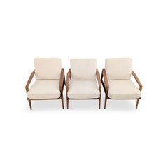 3x Vintage Midcentury Sessel Nussbaum 60er easy chair