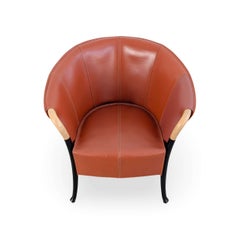 Giorgetti Progetti Stuhl Umberto Asnago Leder cognac braun