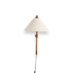 Lampada da parete originale Midcentury Domus in teak mcm