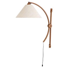 Lampada da parete originale Midcentury Domus in teak mcm