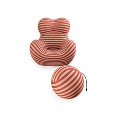 Gaetano Pesce UP Sessel mit Hocker B&B Italia Vintage Orange