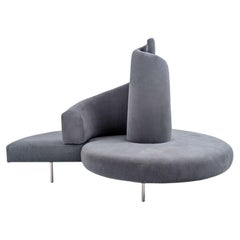 Original Edra Tatlin Designer Sofa grau Cananzi Semprini