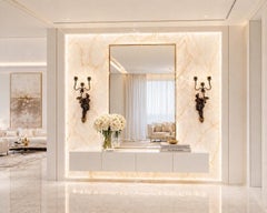 Figural Italian Hollywood Regency Wall Sconce pair Unique, 1950s