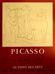 Affiche d'origine de l'exposition de Picasso de 1958 pour Mes Dessins d'Antibes - Lucie Weill