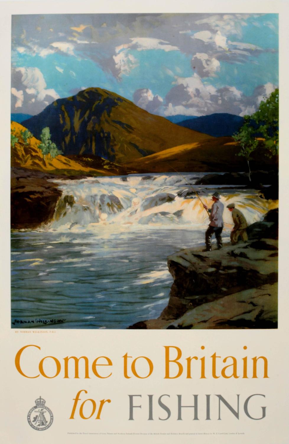 Original Vintage Travel Poster By Norman Wilkinson Come To Britain