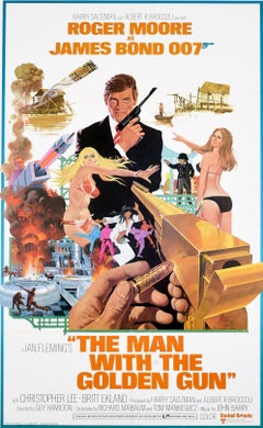 Original-Vintage-Kinoplakat „Der Mann mit der goldenen Pistole“ – James Bond 007