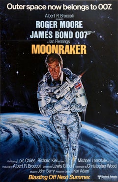 Original-Vintage-Kinoplakat: James Bond – Moonraker – Astronaut beim Start 007