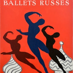 Original Vintage Advertising Poster Diaghilev Les Ballet Russes Bernard Villemot