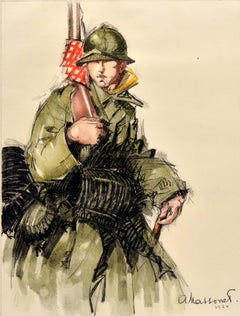 Original Antique Advertising Poster Ville d'Arlon Exposition Souvenirs De Guerre